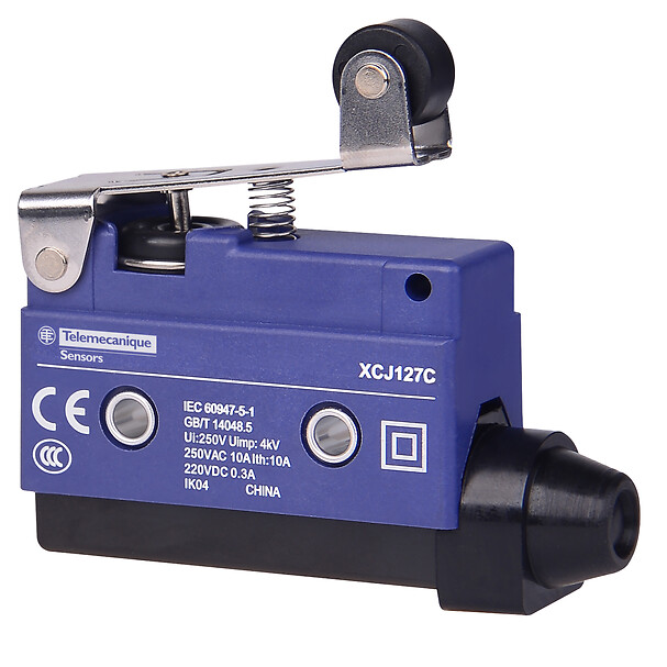 XCJ128C - Long flat lever, roller end plunger | Telemecanique Sensors